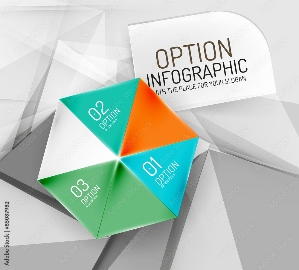 Business geometric option steps infographics Business geometric option steps infographics
