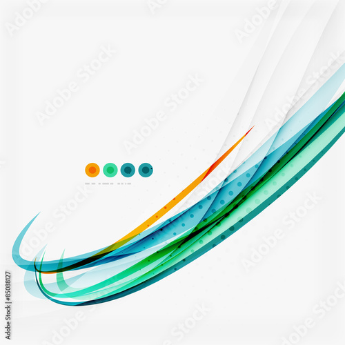 Blue and orange color line abstract background