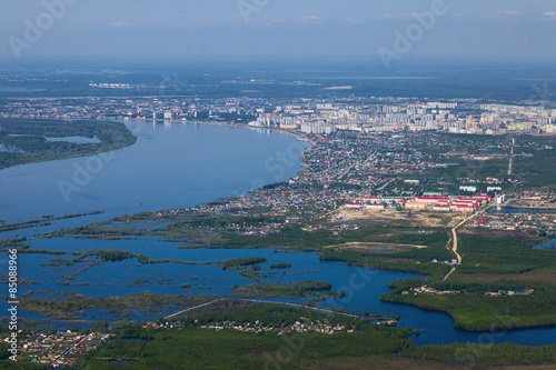 Flood in vicinity of Nizhnevartovsk, Tyumen region, Russia