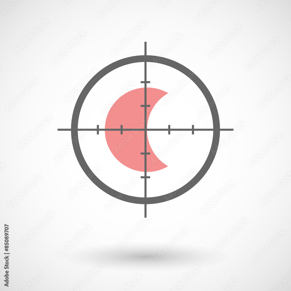 Crosshair icon targeting a moon Crosshair icon targeting a moon