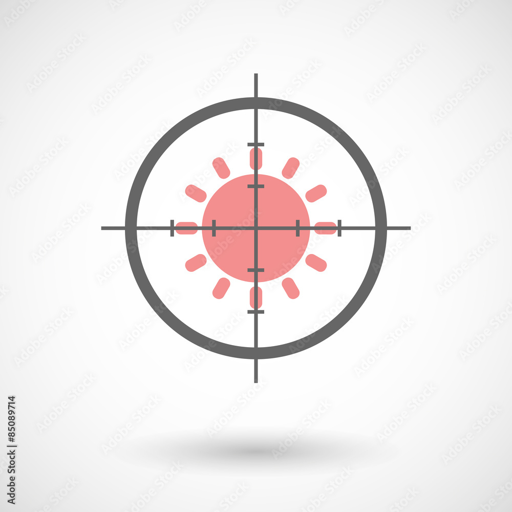 Crosshair icon targeting a sun Crosshair icon targeting a sun