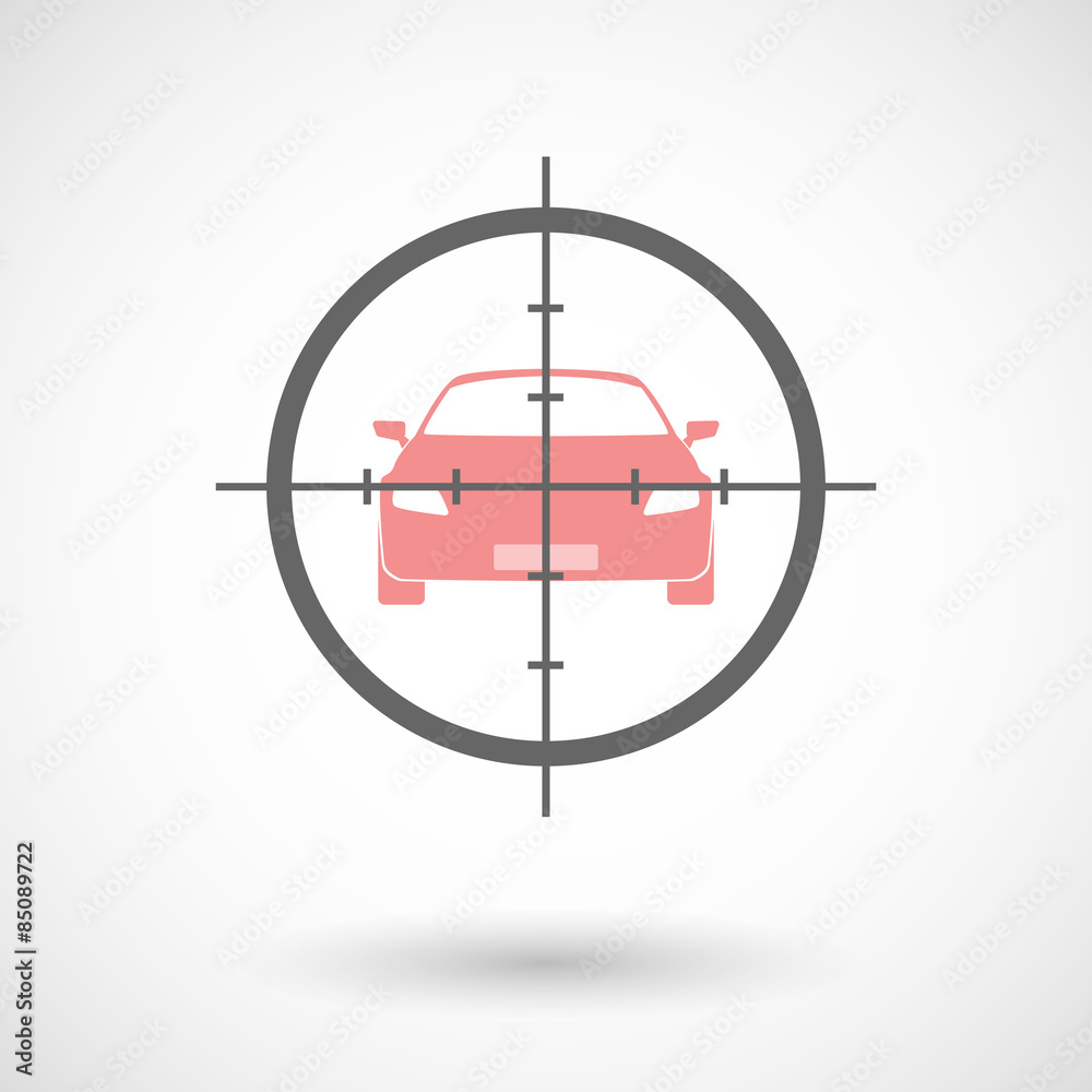 Crosshair icon targeting a car Crosshair icon targeting a car