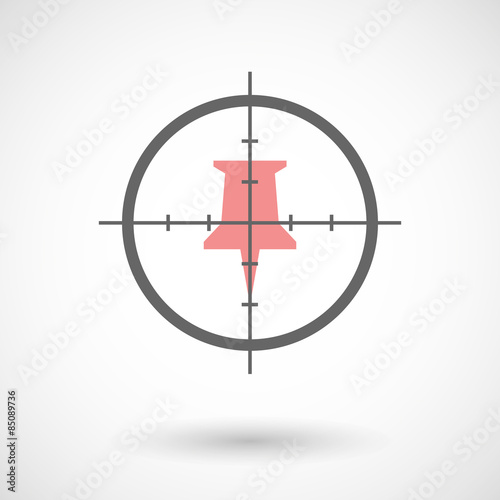 Crosshair icon targeting a pushpin
