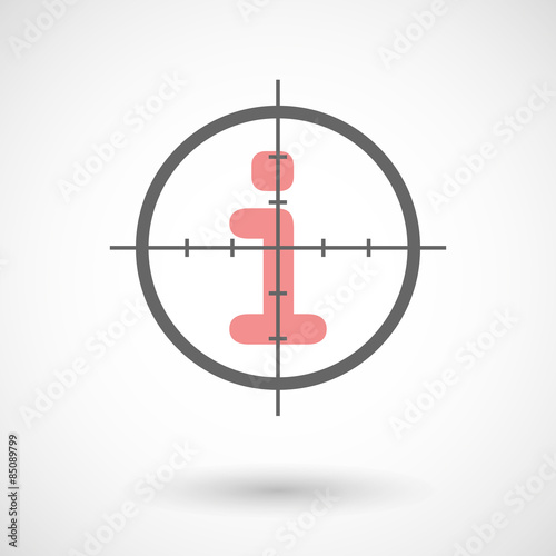 Crosshair icon targeting an info sign