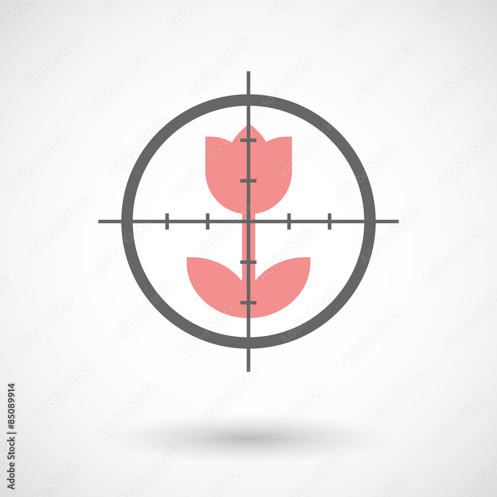 Crosshair icon targeting a tulip Crosshair icon targeting a tulip