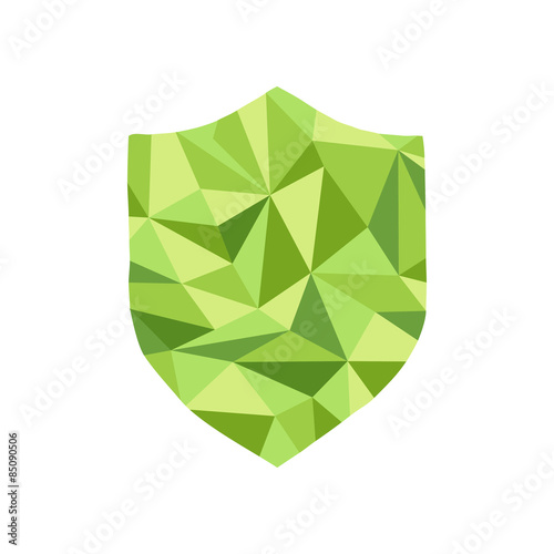 Polygonal guard Icon with geometrical figures