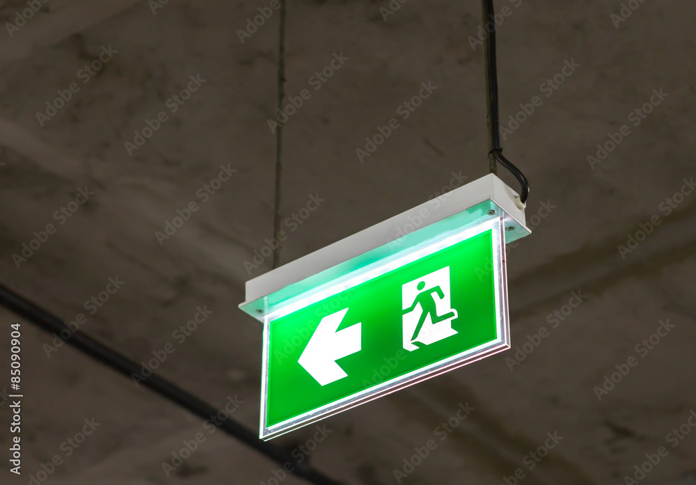 Fire exit light sign
