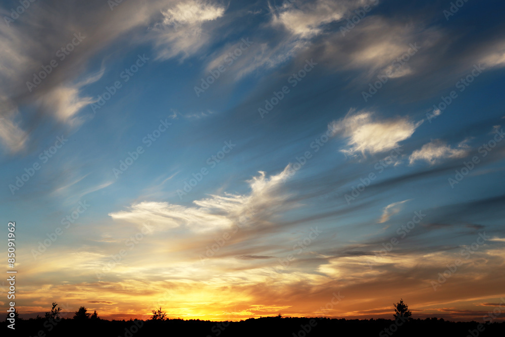 Obraz premium Photo sunset sky