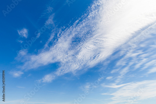 Blue sky with white clouds  background texture