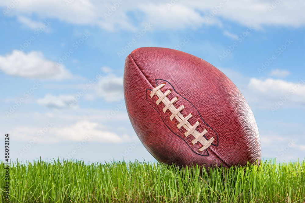 Obraz premium American football on a field outdoors