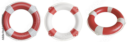 Illustration lifebuoy isolated on white background.