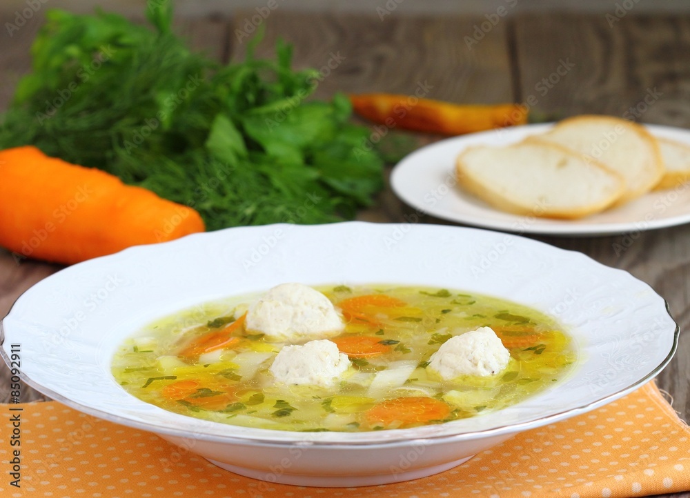 Soup with meatballs Soup with meatballs