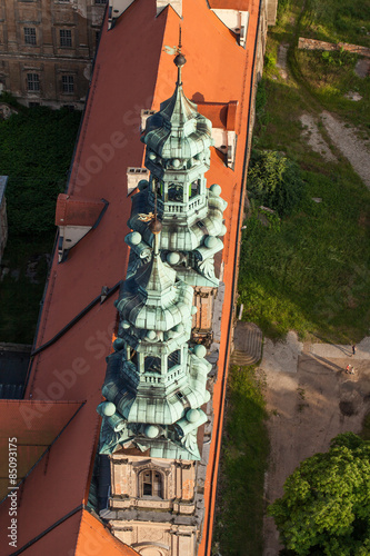 aerial view of Lubiaz abbey photo