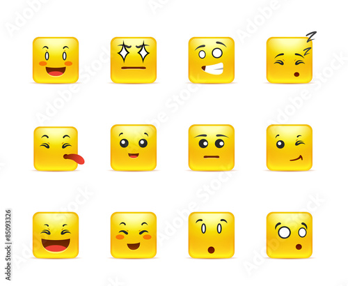Square anime smiley