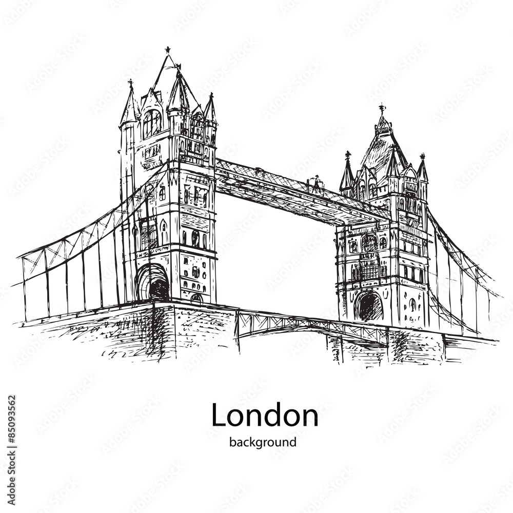 Obraz premium sketch illustration London