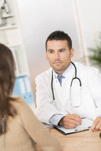 Doctor with patient