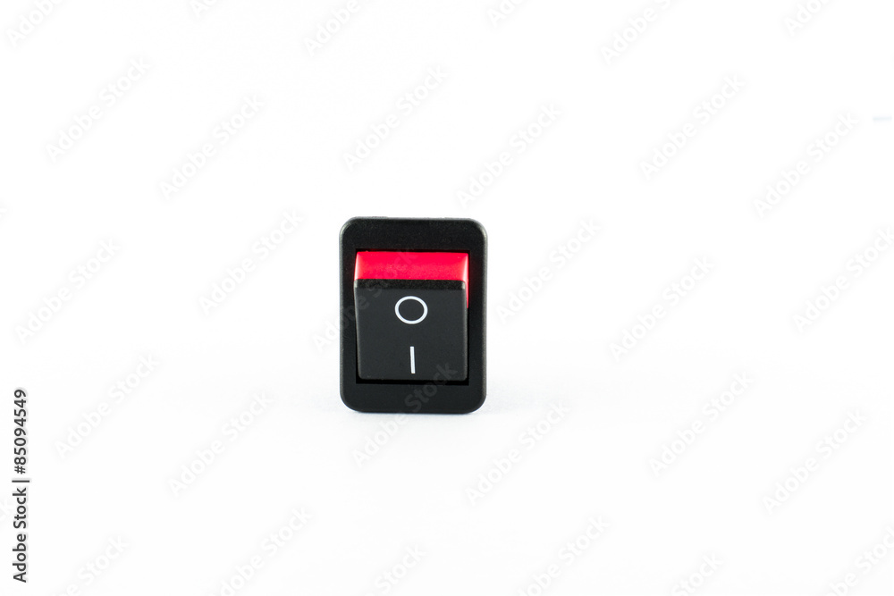 Switch on/off on white background. Switch on/off on white background.
