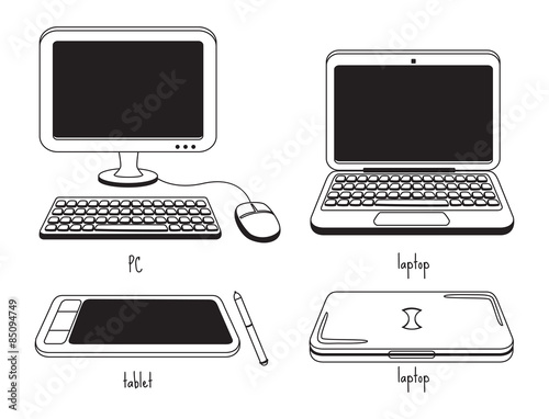 set of computer icon