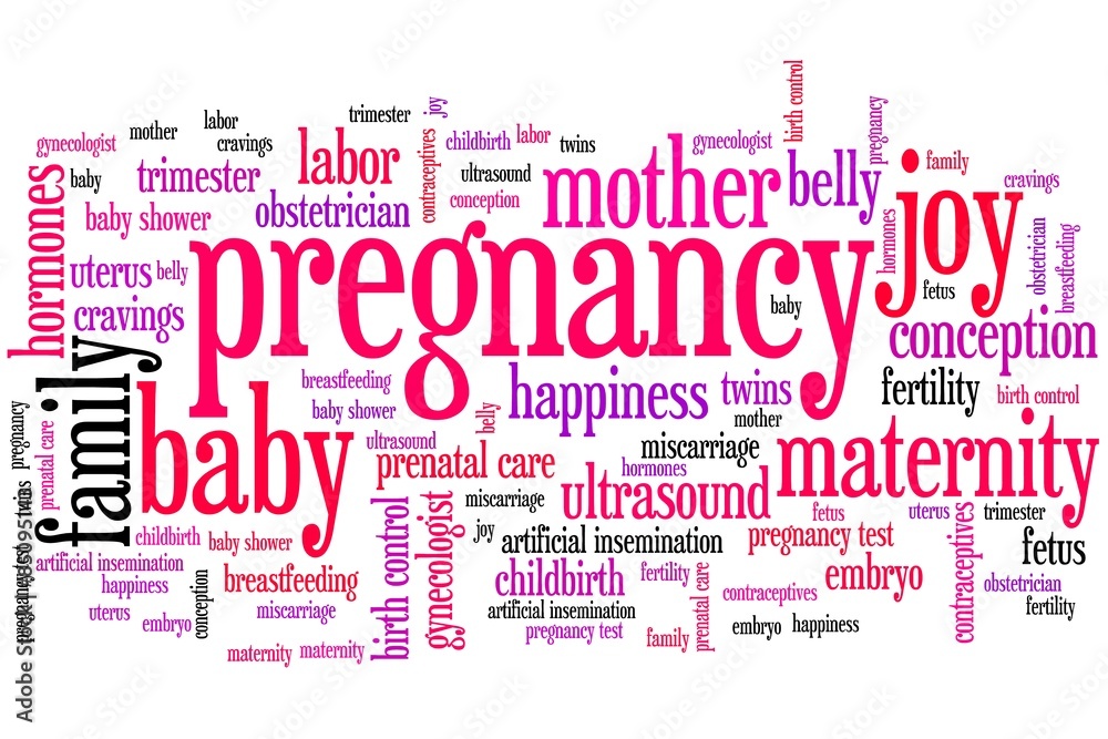 Obraz premium Pregnancy - word cloud