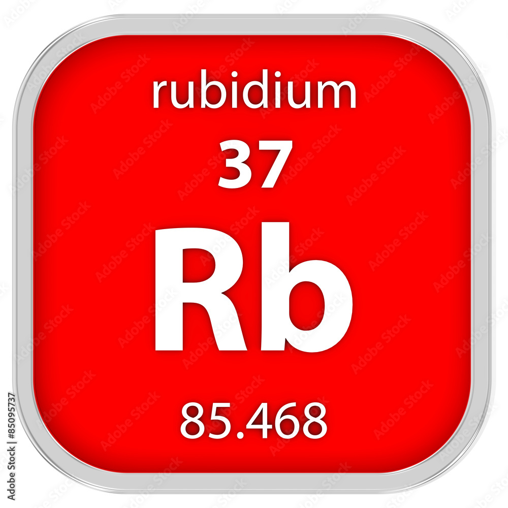 Fototapeta premium Rubidium material sign