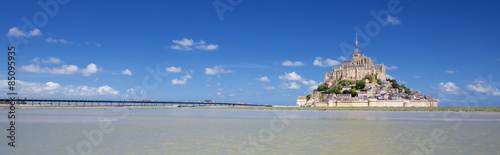 Panoramic view of famous Mont-Saint-Michel #85095935