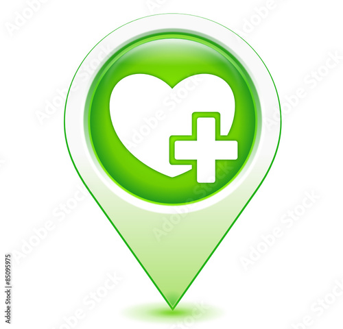 ajouter aux favoris sur marqueur géolocalisation vert
