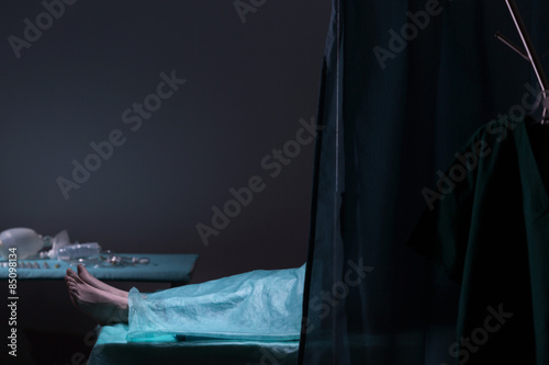 Body in morgue