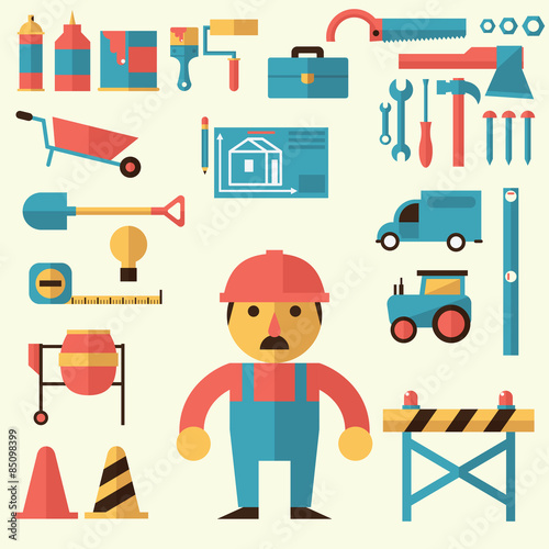 Builders icons set