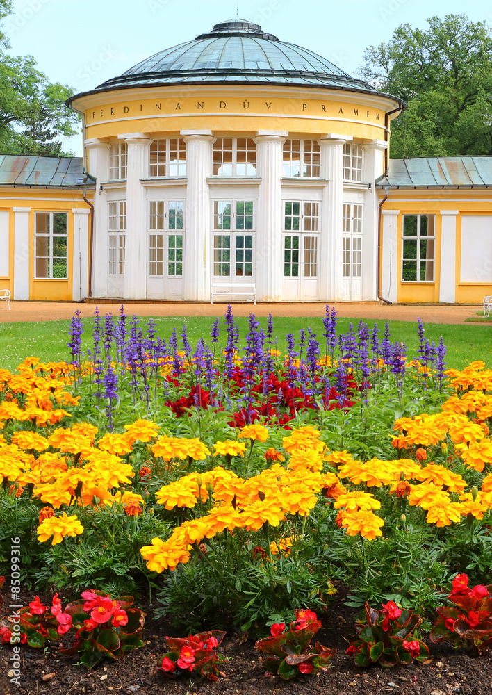 Marianske Lazne Spa, Ferdinand's Spring pavilion, Czech Republic, Central Europe