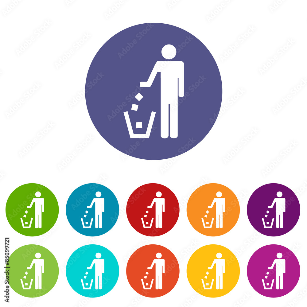 Trash flat icon Trash flat icon