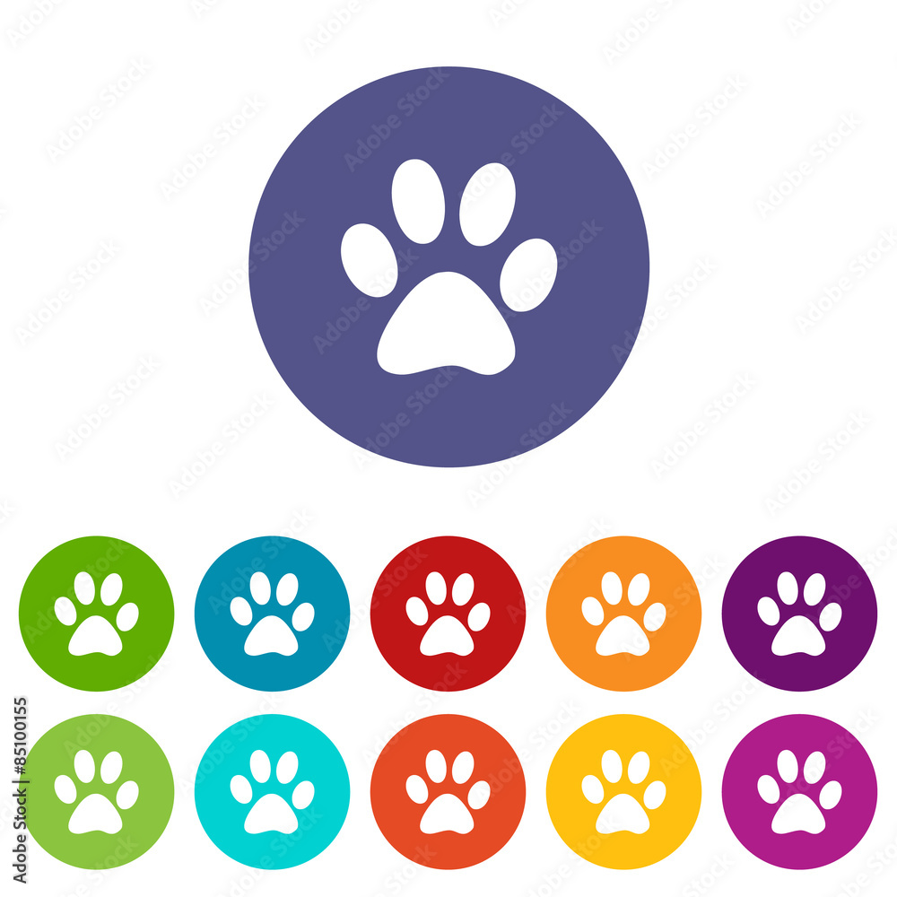 Paw flat icon Paw flat icon