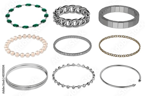 3d render of bracelets (jewelry)