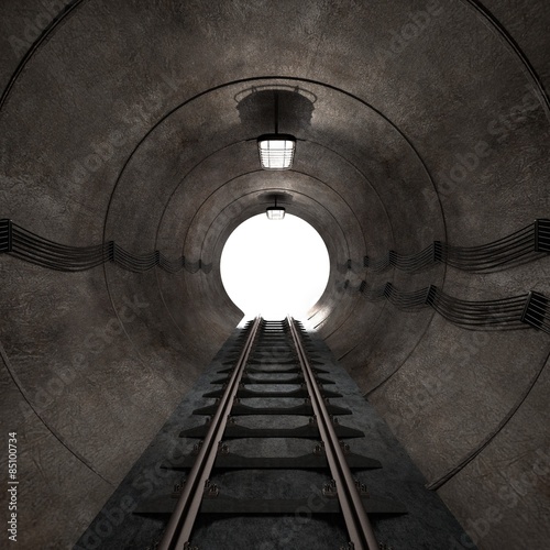 3d render of underground tunnel