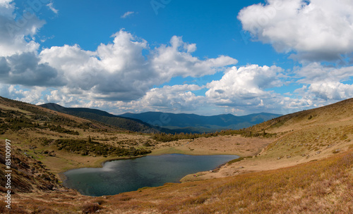 Lake in the Carpathian Mountains. Ukraine