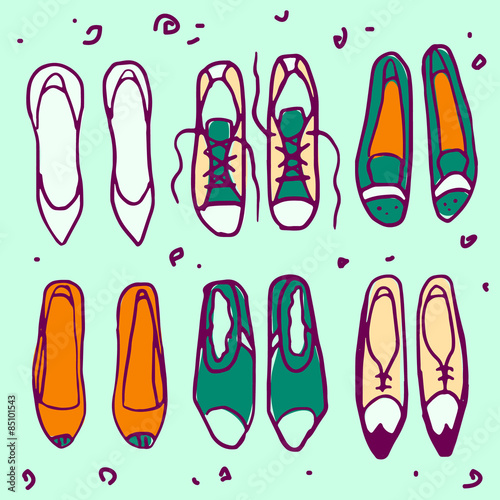 Shoes vector pattern