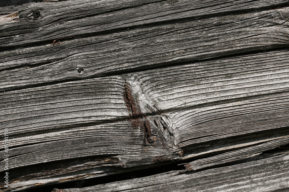Fototapeta premium background of an old cracked wooden wall vintage