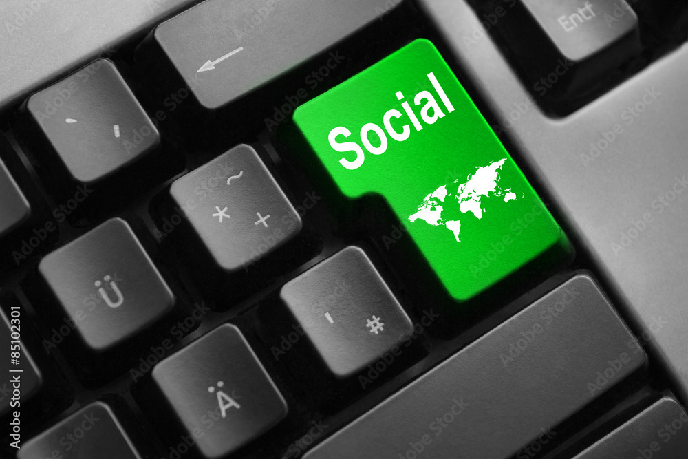 keyboard green enter button social media world keyboard green enter button social media world
