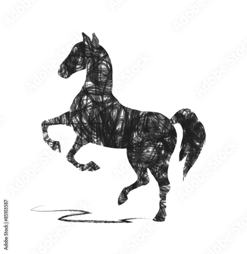 illustrazione astratta di cavallo