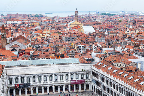 VENICE, ITALY. The top view from San Marco kampanilla photo