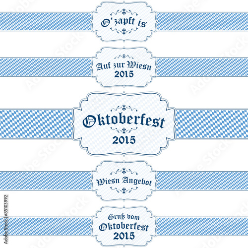 Oktoberfest 2015 banners with text