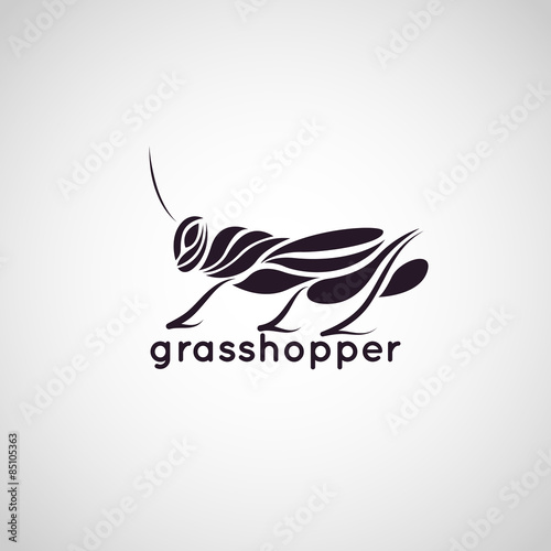 Fotografie, Tablou grasshopper logo vector