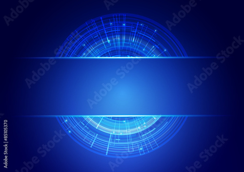Abstract Technology Blue Background
