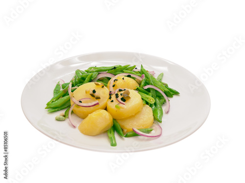 warm potato salad with runner beans