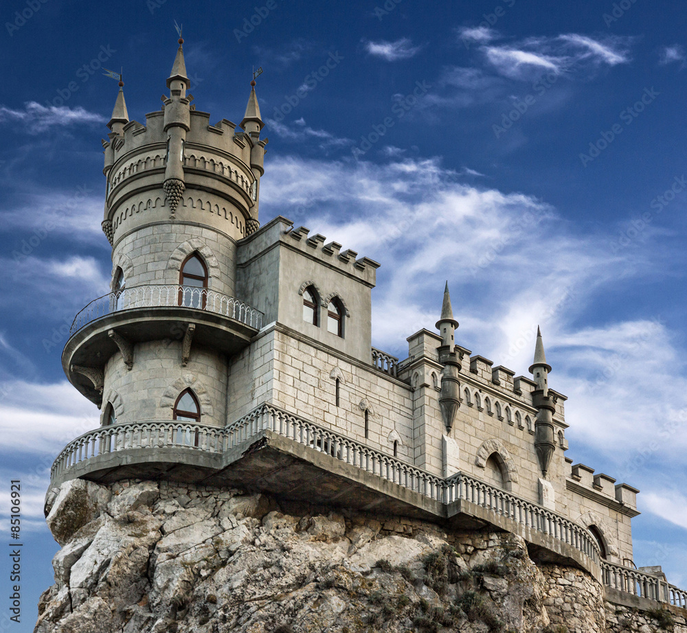 Swallow's nest castle, Crimea, Russia. Medieval knight's castle. Swallow's nest castle, Crimea, Russia. Medieval knight's castle.