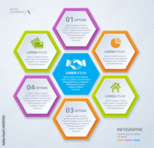 Vector rhombus template for infographic. Business concept.