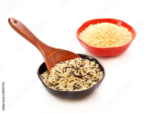 Bowls Of Raw Rice