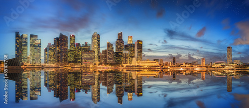 Photography Singapore Skyline and view of Marina Bay