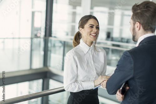 Young couple in the office