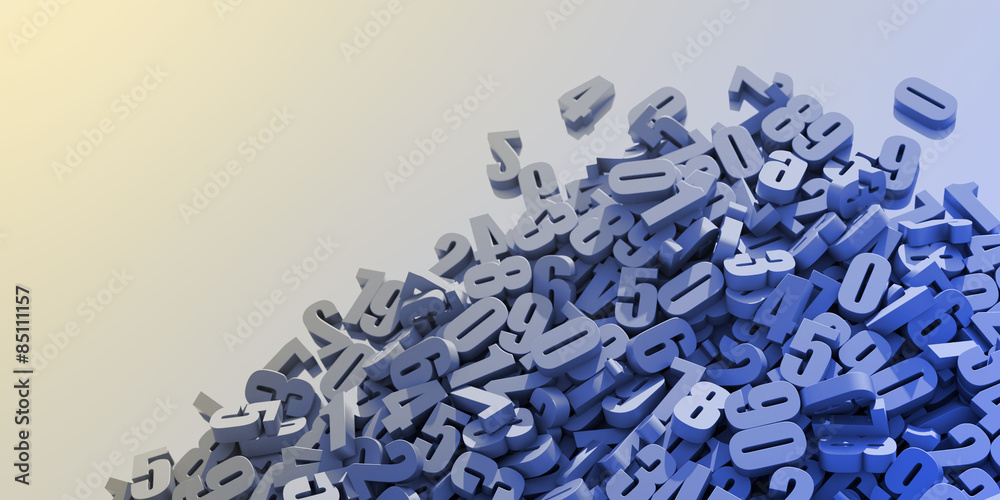 Infinite numbers background, original three dimensional models. Infinite numbers background, original three dimensional models.