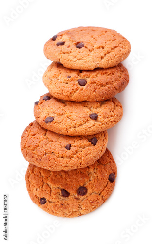 Obraz na plátně Single Chocolate Chip Cookies